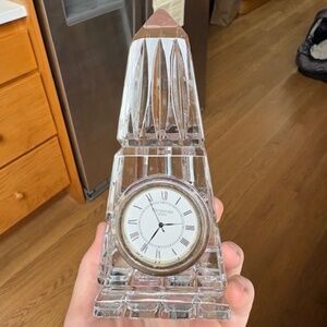 Waterford crystal obelisk pyramid clock